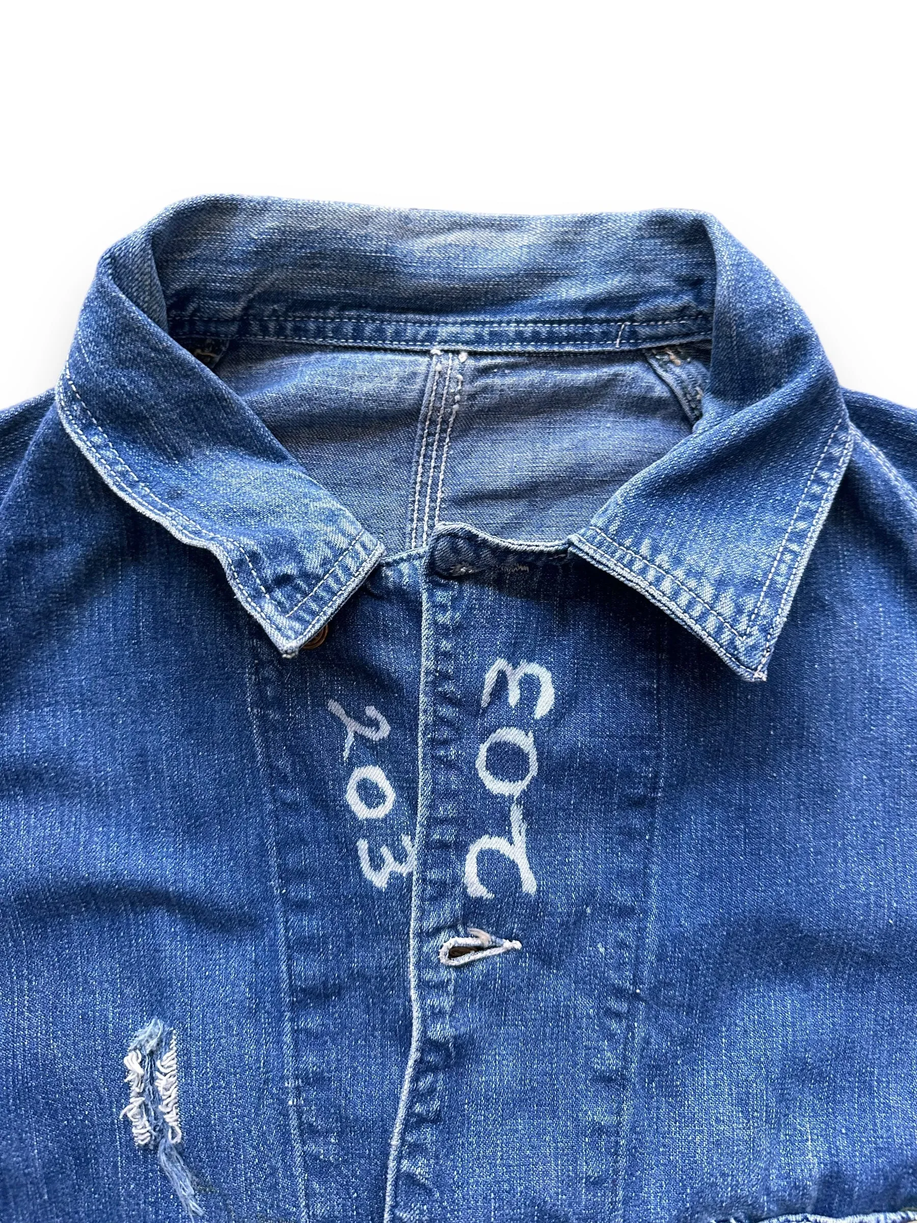 Vintage Head Light Denim Prisoner Chore Coat SZ 42