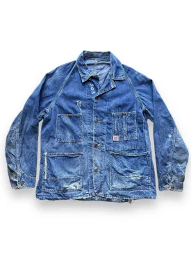 Vintage Head Light Denim Prisoner Chore Coat SZ 42