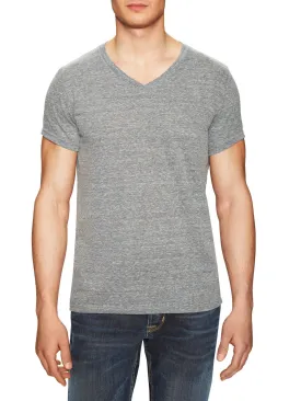VINTAGE HEATHER GREY V-NECK T-SHIRT