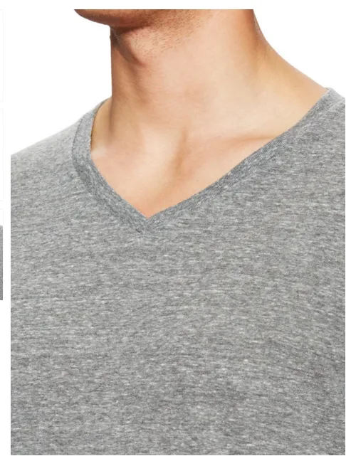 VINTAGE HEATHER GREY V-NECK T-SHIRT