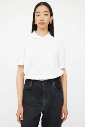 White Damier Polo Shirt