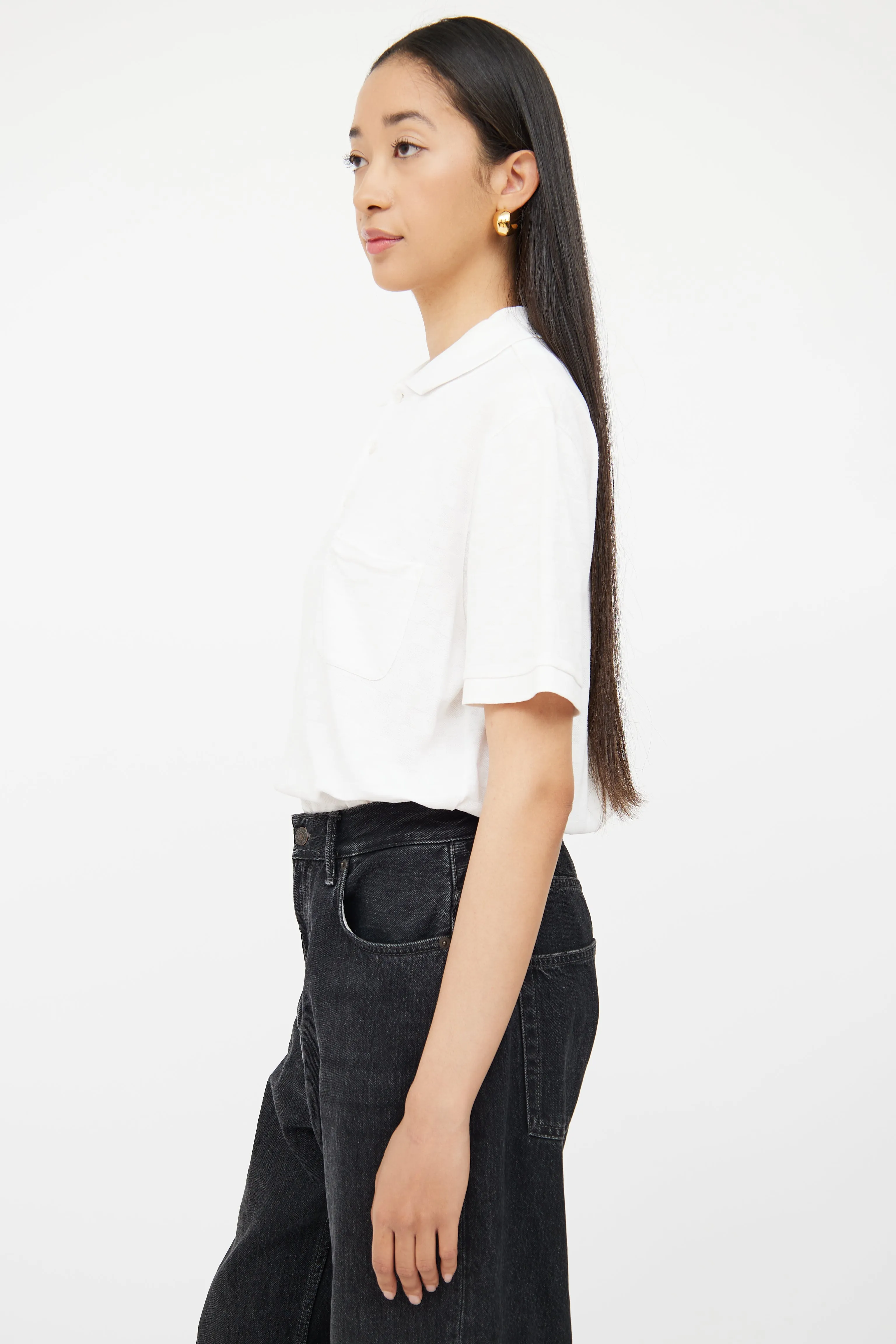White Damier Polo Shirt