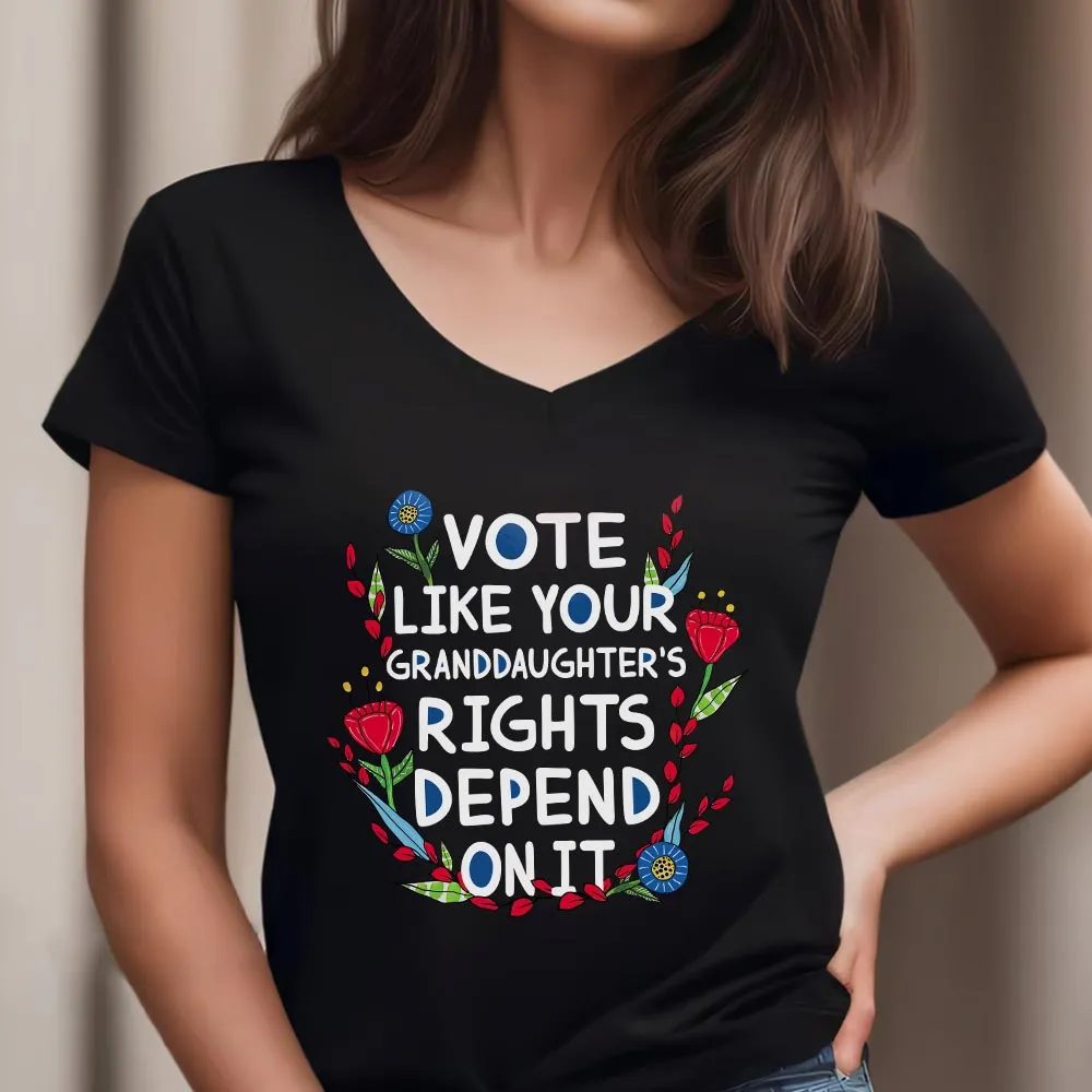 Women's V-neck T-shirt TSVB572